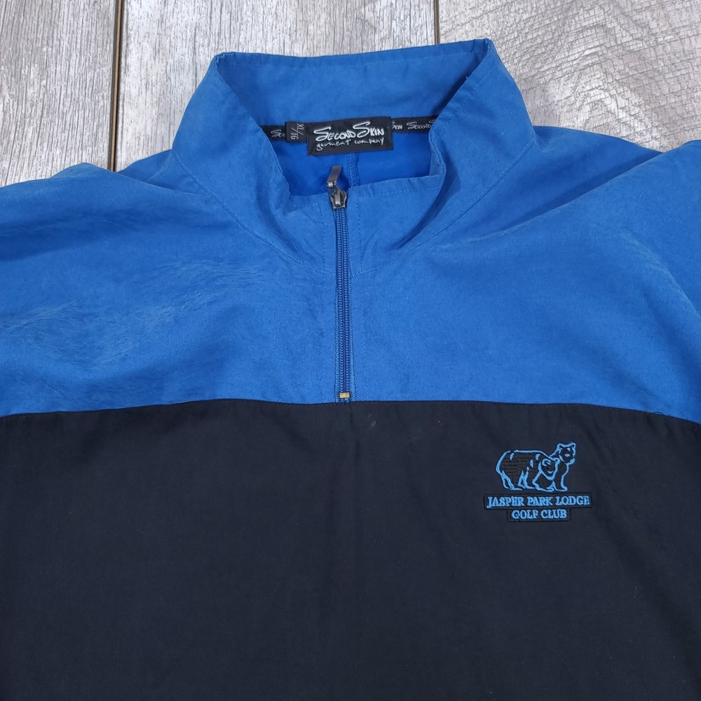 Second Skin Hydrashield Mens XL Blue Jasper Park Lodge Golf 1/4 Zip Pullover - Picture 4 of 7